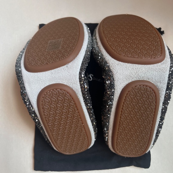 Yosi Samra Oxidized Silver Ombre‎ Glitter Serena Foldable Ballet Flat Shoes 7 - Picture 16 of 16